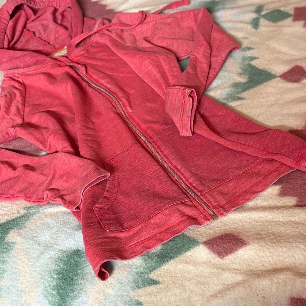 Bobbie Brooks Coral Zip-Up Hoodie